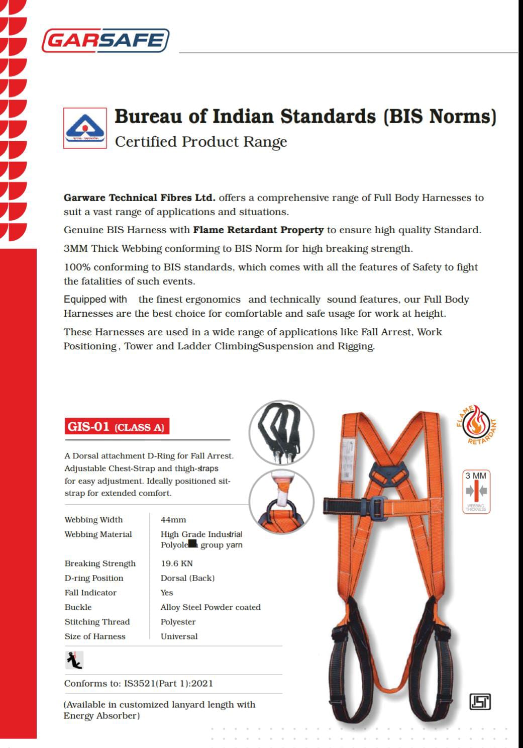 Safety Harness With Shock Proof